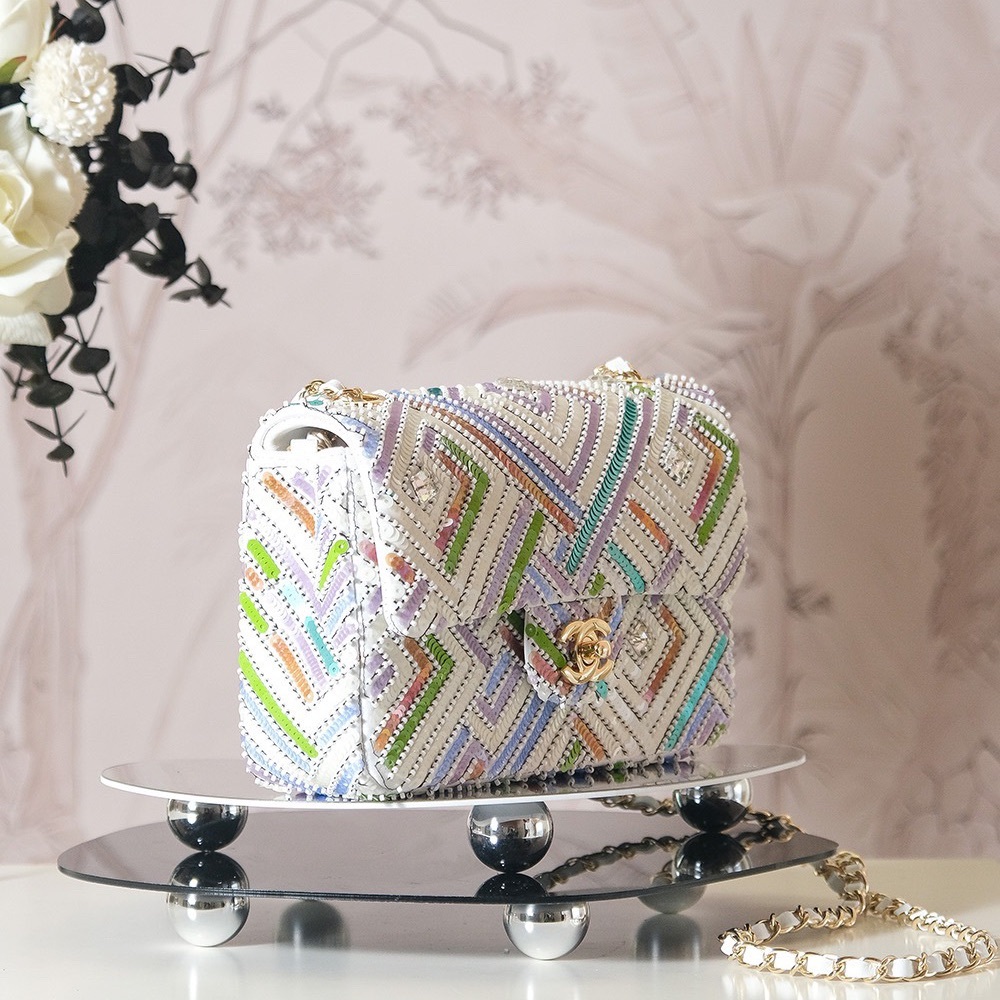 Chanel Chic Multicolor Patterned Crossbody Bag wi… - image 2